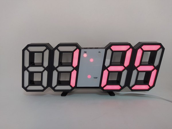 Цифровые светодиодные часы 3d(красные) купить в минске