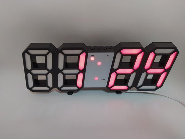 Цифровые стетодиодные часы 3d(красные)