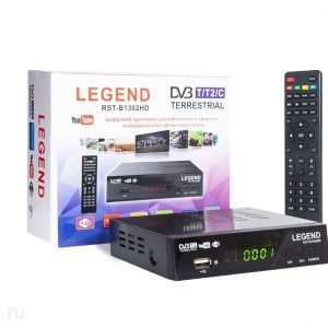 Цифровой эфирный приёмник LEGEND RST-B1302HD DVB-T/T2/C для кабельного и эфирного телевидения без оплаты