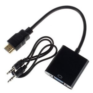 Конвертер HDMI - VGA + audio + питание (АУДИО) ДЛЯ ТВ ПРИСТАВОК И PS4 И XBOX
